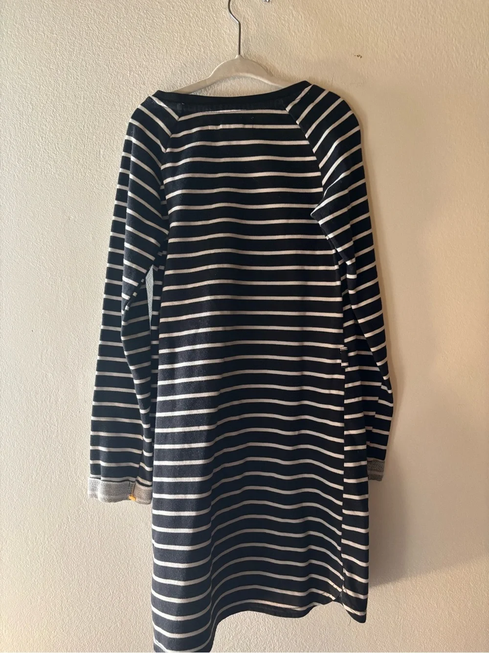 Kids' Navy and White Striped Casual Dress